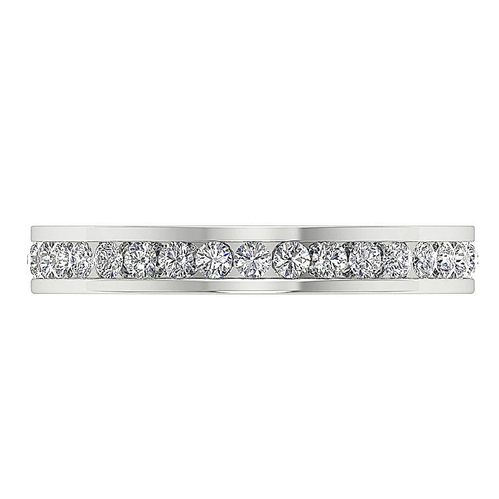 The Archie 14K White Gold Round Diamond Eternity Anniversary Ring For Women - Image 6