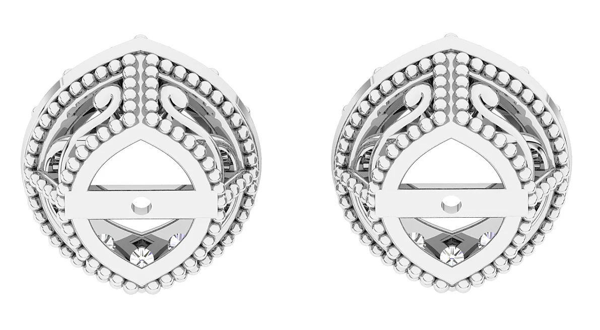I1/SI1/VS1/VVS1 0.40Carat Jacket Earring Natural Diamond 14K Yellow Gold Prong Set - Image 6