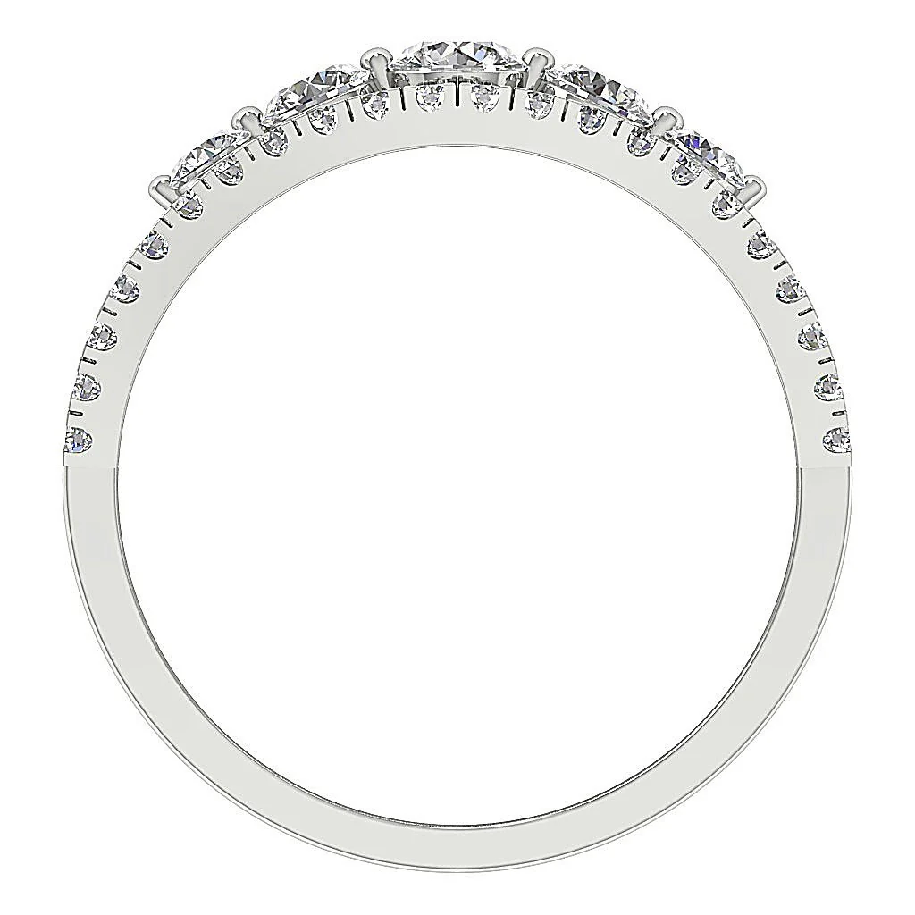 The Armando Multi Round Diamond Rose Gold Engagement Wedding Ring For Her - Image 6