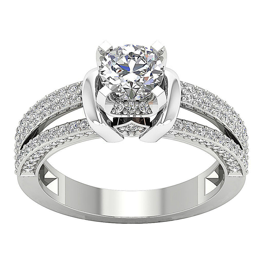 The Arturo Gorgeous Natural Diamond Solitaire Engagement Ring 14k Solid Gold