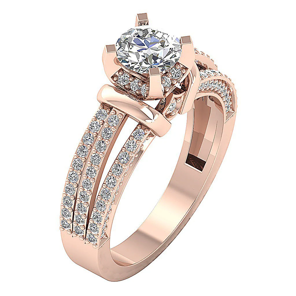 The Arturo Gorgeous Natural Diamond Solitaire Engagement Ring 14k Solid Gold - Image 4
