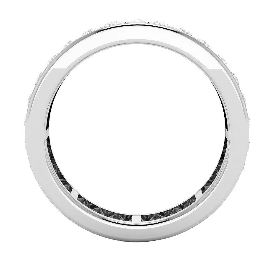 The Aryan Channel Set Natural Diamond Infinite Eternity Anniversary Ring 3.40 mm - Image 5