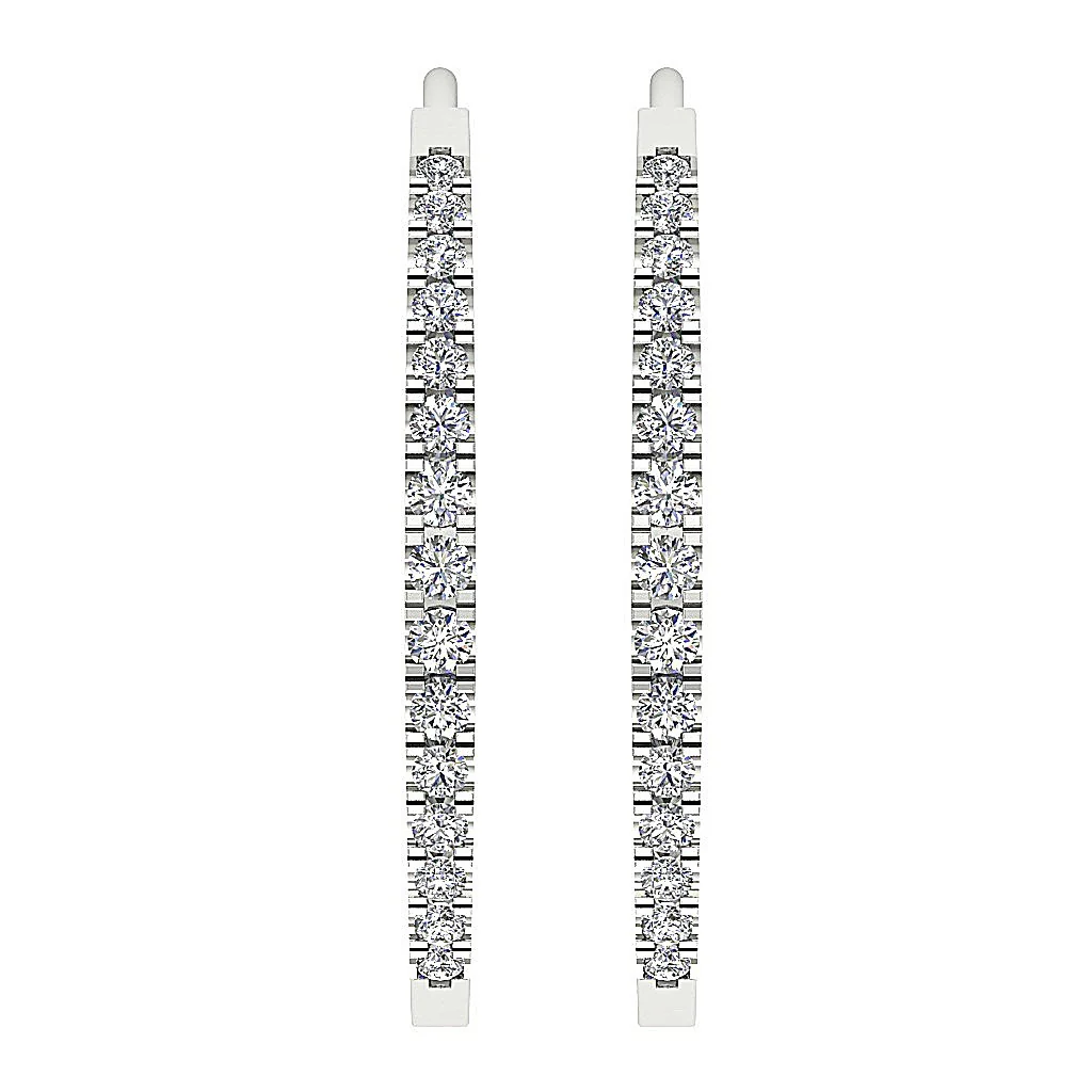 The Asher Excellent Genuine Diamond Prong Set Hoop Earring For Women Yellow Gold - Image 4