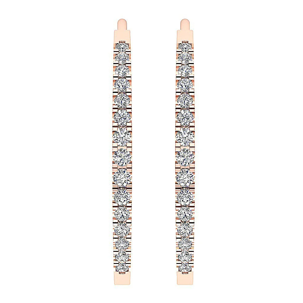 The Asher Excellent Genuine Diamond Prong Set Hoop Earring For Women Yellow Gold - Image 6