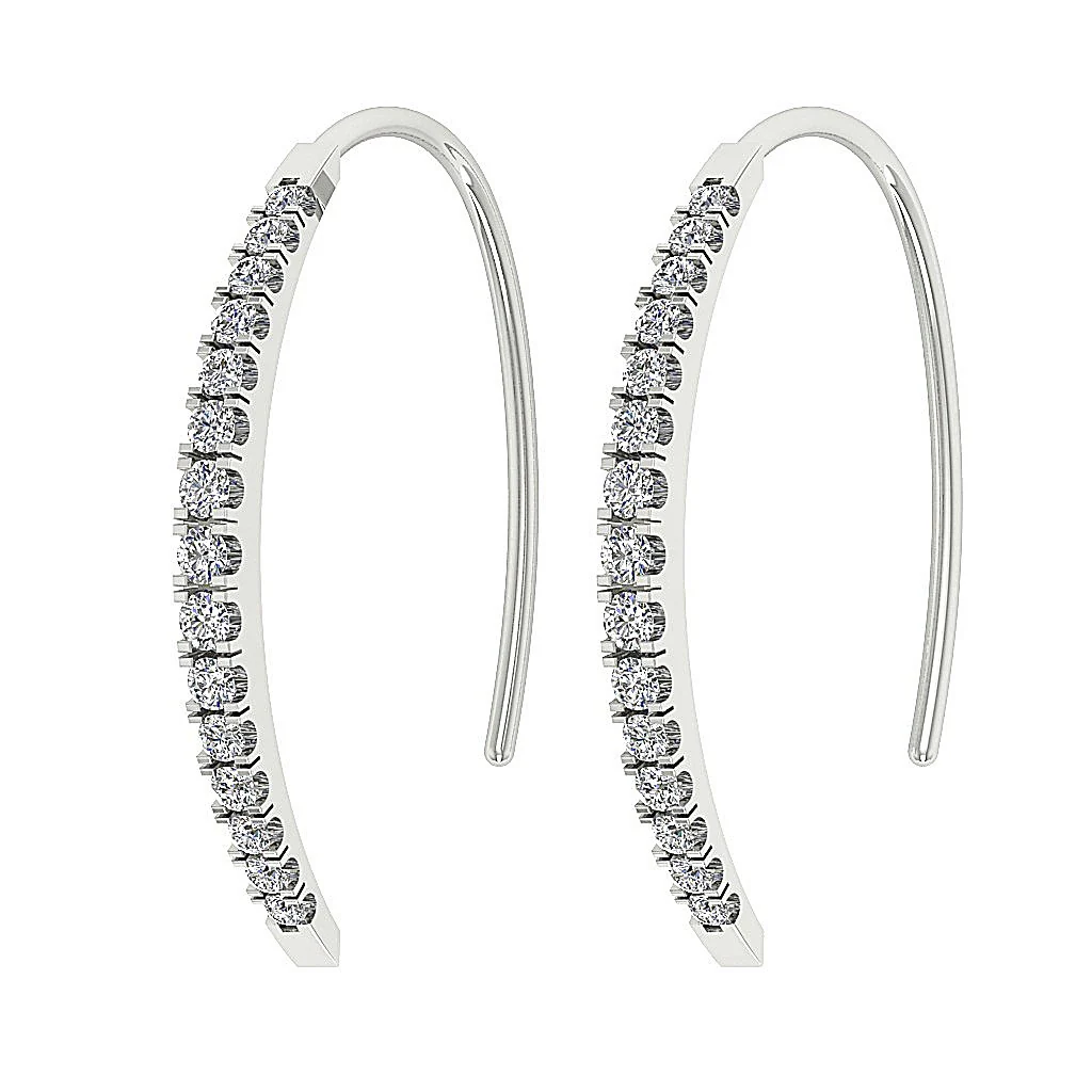 The Asher Excellent Genuine Diamond Prong Set Hoop Earring For Women Yellow Gold - Image 7