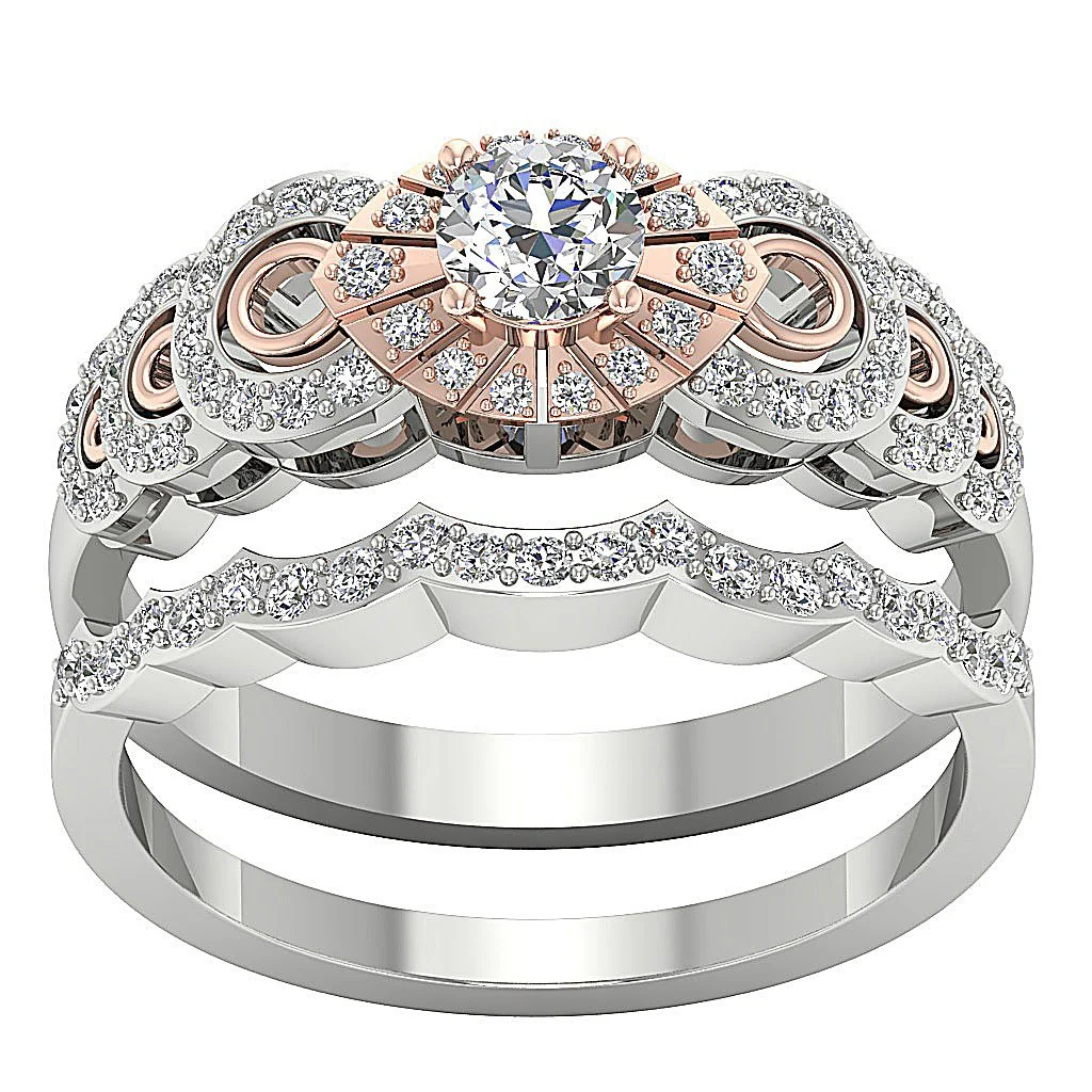 The Ashton Fancy Bridal Engagement Ring Sets For Her Natural Diamond 14k Solid Gold Appraisal - Image 6