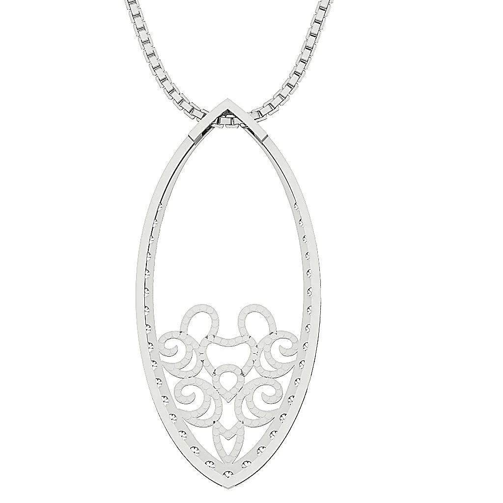 The Atlas 14k Solid Gold Natural Diamond Fashion Pendant Necklace Prong Set - Image 4