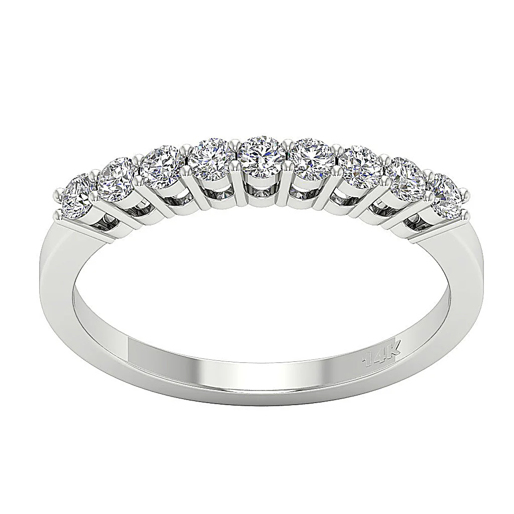 The Avah 14K White Yellow Rose Gold Natural Diamond Anniversary Ring