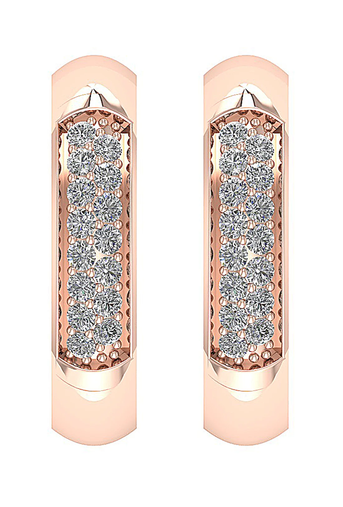 The Avery Prong Set 1.15 Carat Natural Diamond Hoop Earring 14K Yellow Gold - Image 6