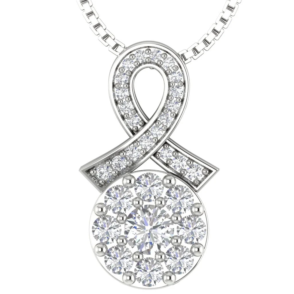 The Avery Rose Gold Round Diamond Prong Set Cluster Fashion Pendant Appraisal - Image 2