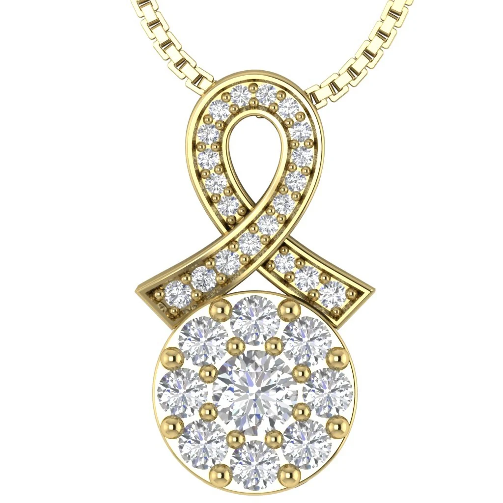 The Avery Rose Gold Round Diamond Prong Set Cluster Fashion Pendant Appraisal - Image 3