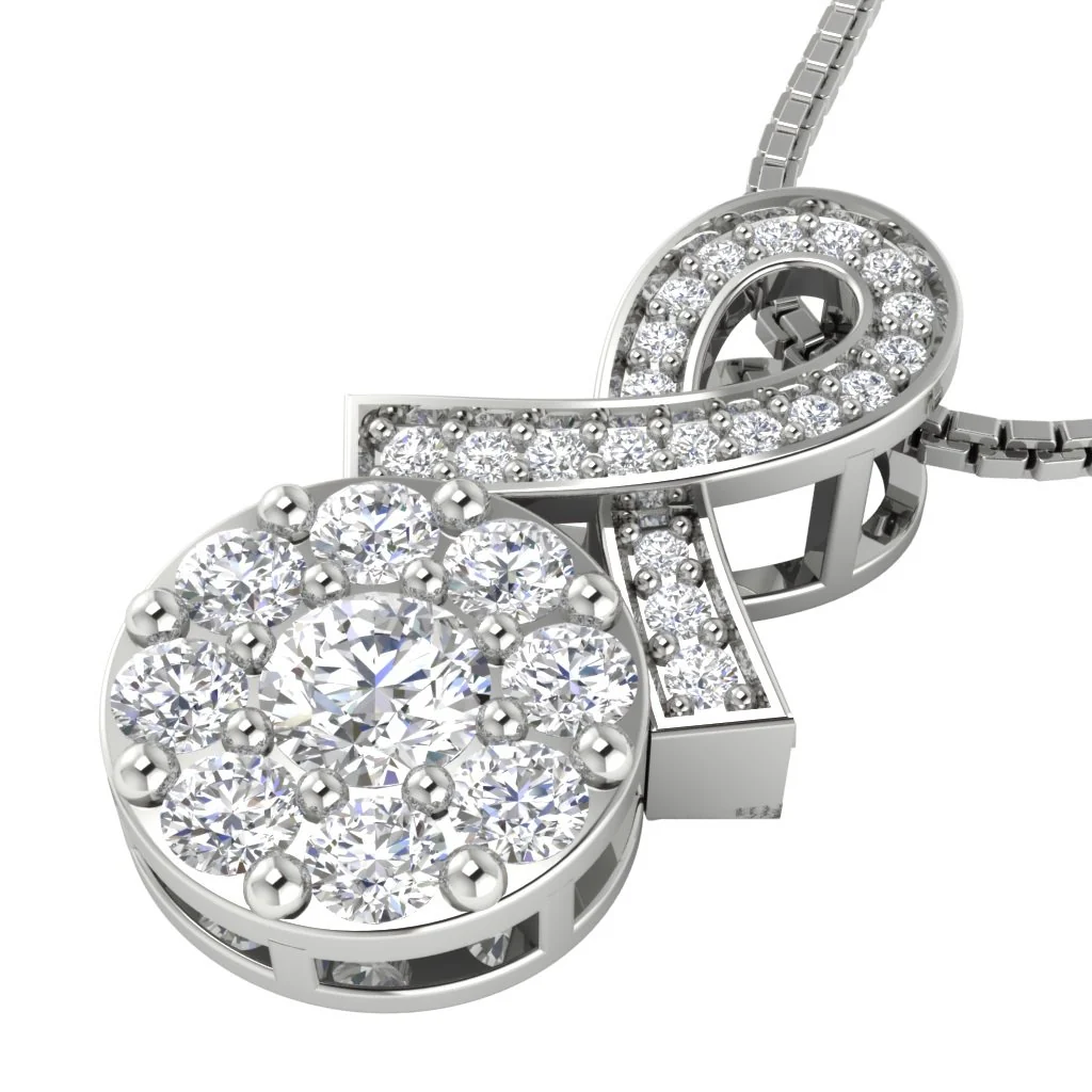 The Avery Rose Gold Round Diamond Prong Set Cluster Fashion Pendant Appraisal - Image 4