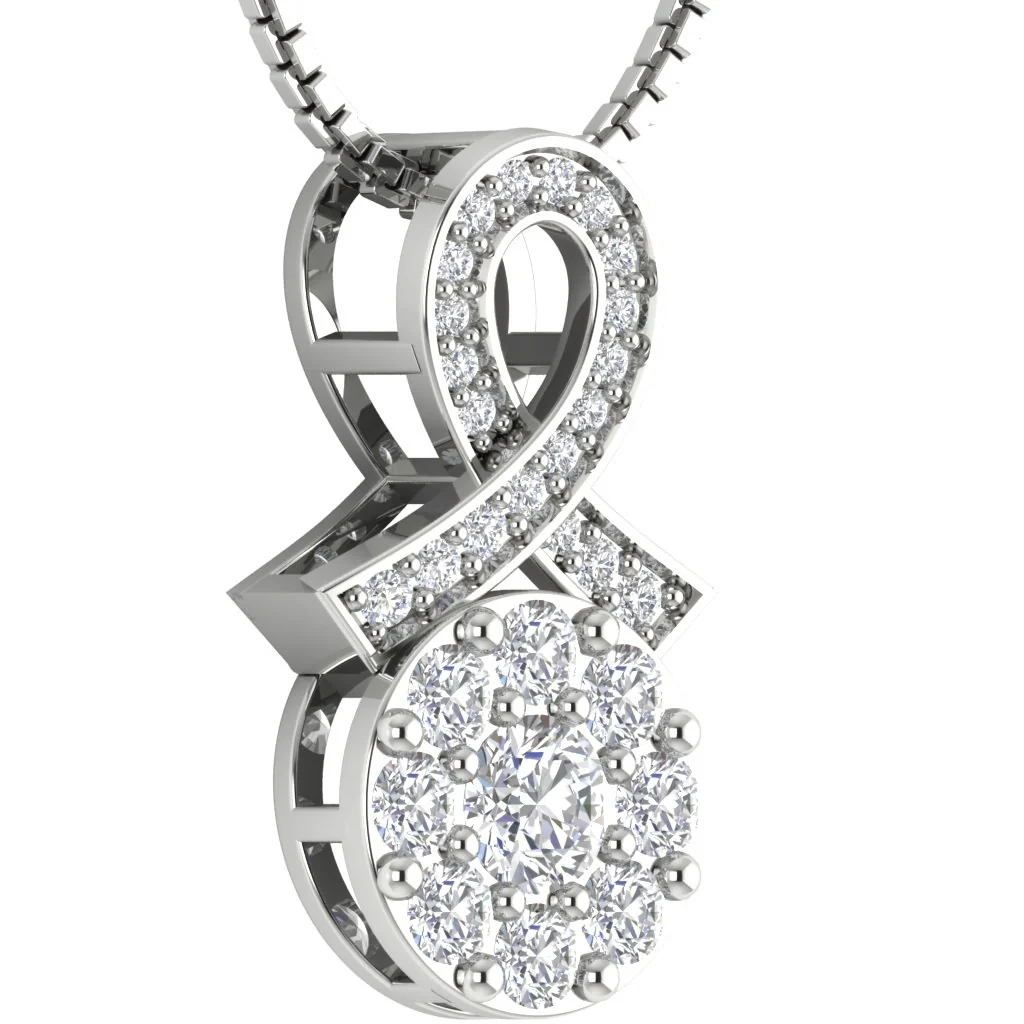 The Avery Rose Gold Round Diamond Prong Set Cluster Fashion Pendant Appraisal - Image 5