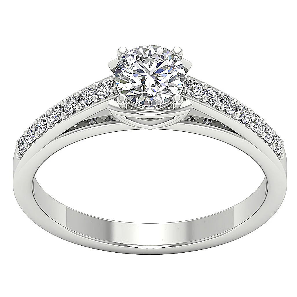 The Ayaan Unique Solitaire Engagement Ring 14k Solid Gold Genuine Diamond 5.60 mm - Image 4