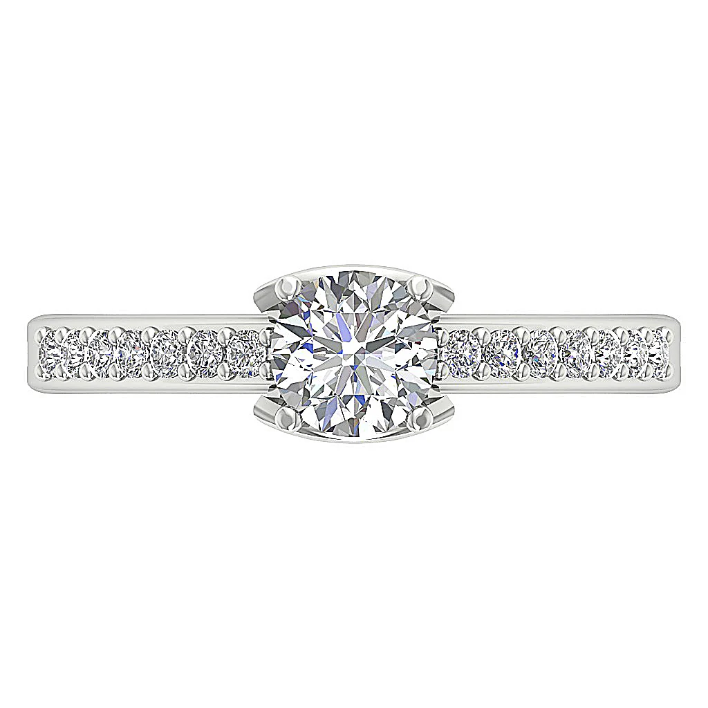 The Ayaan Unique Solitaire Engagement Ring 14k Solid Gold Genuine Diamond 5.60 mm - Image 6