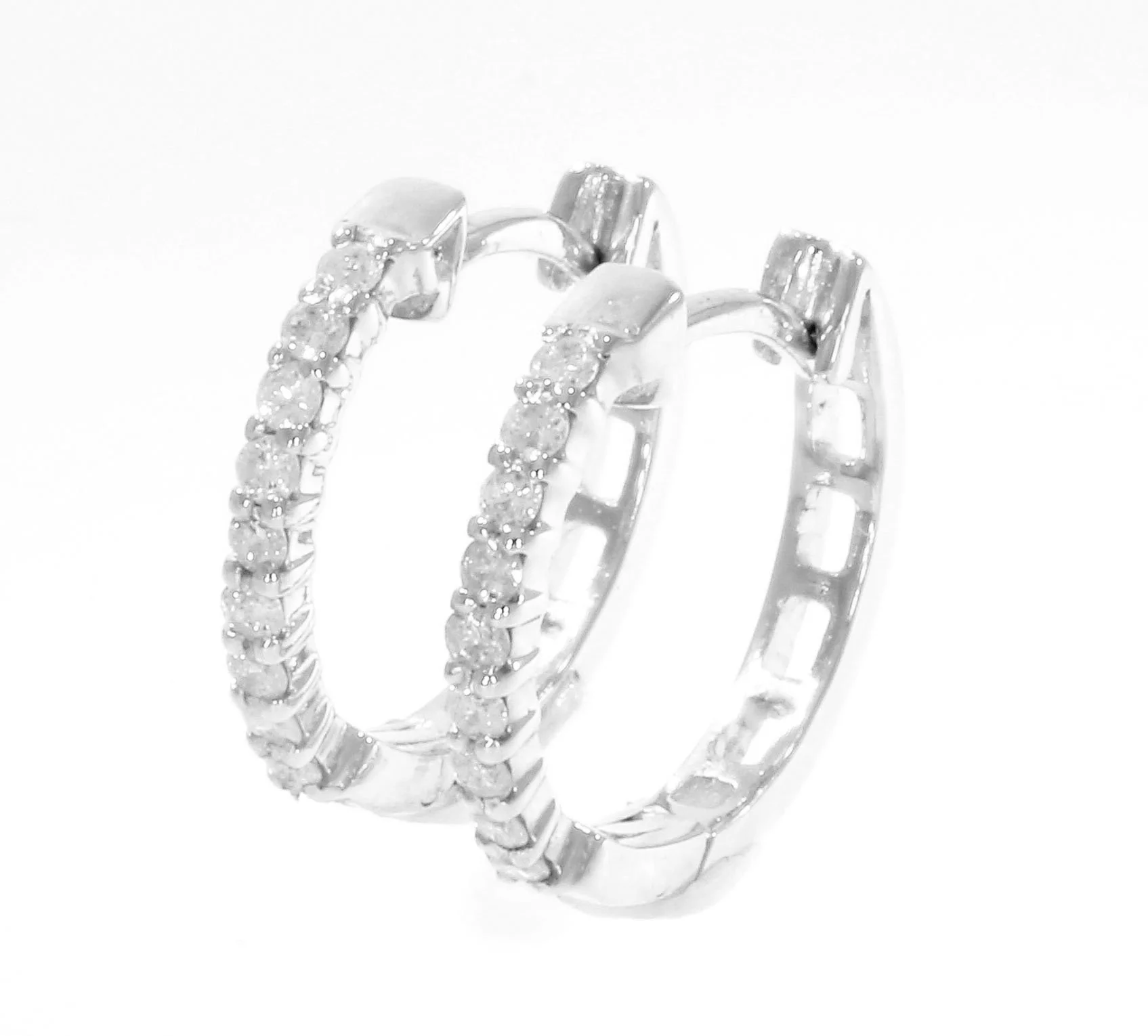 The Aziel Fancy Hoop Earring For Women Natural Diamond White Yellow Rose Gold - Image 5