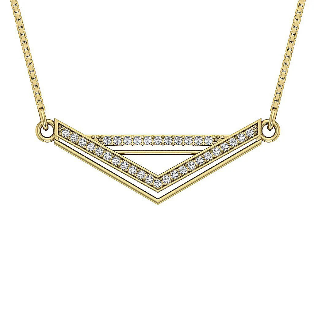 The Aziel Natural Diamond 14K Solid White Gold Fashion Pendant Necklace 30.00 MM - Image 2