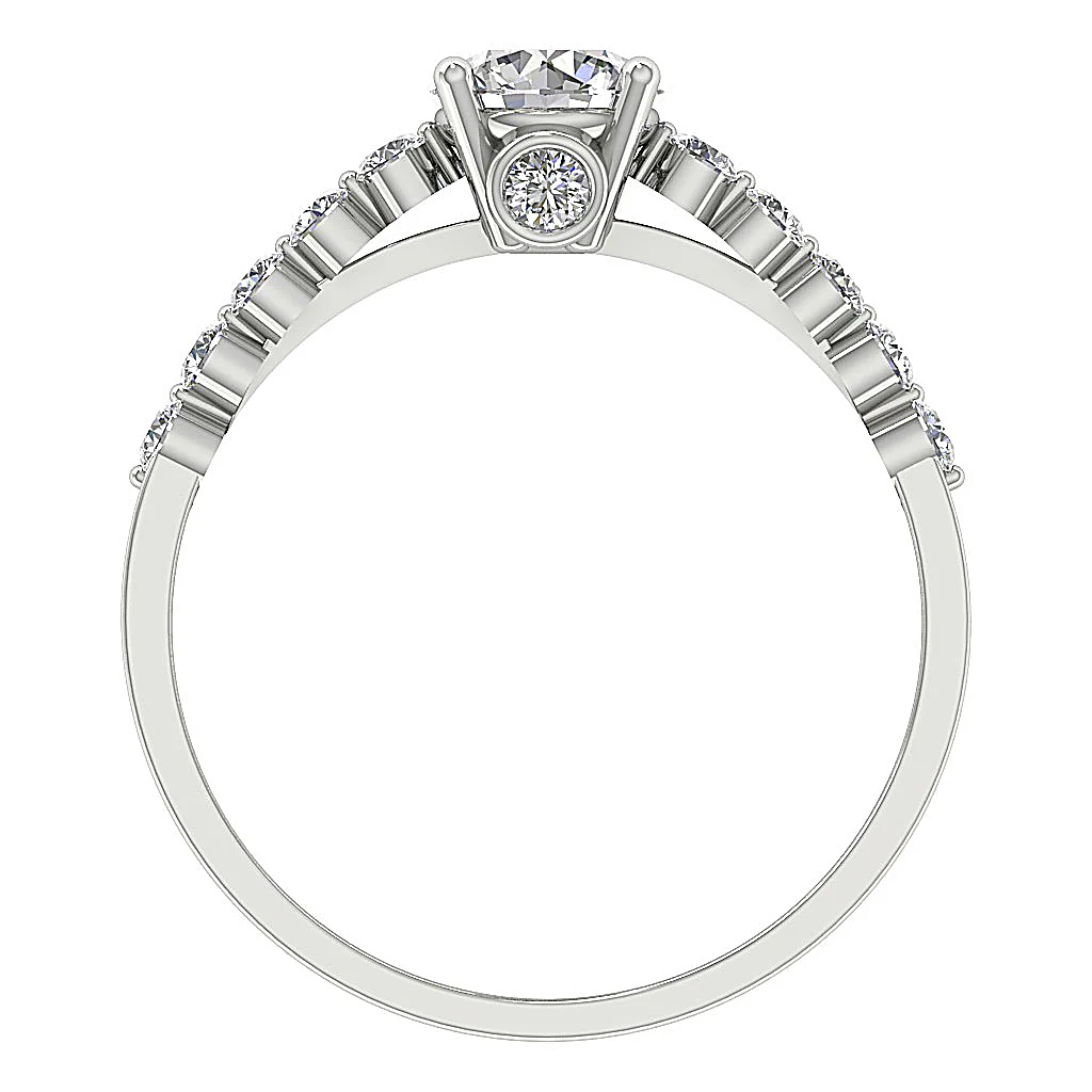 The Azriel Classic Genuine Diamond 14k Rose Gold Solitaire Anniversary Ring 6.50 mm - Image 5