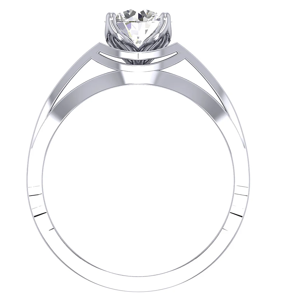 Round Cut G-I1/SI1 Natural Diamond Engagement Ring - 1.00ct Rose Gold Solitaire (9.50 mm) - Image 5