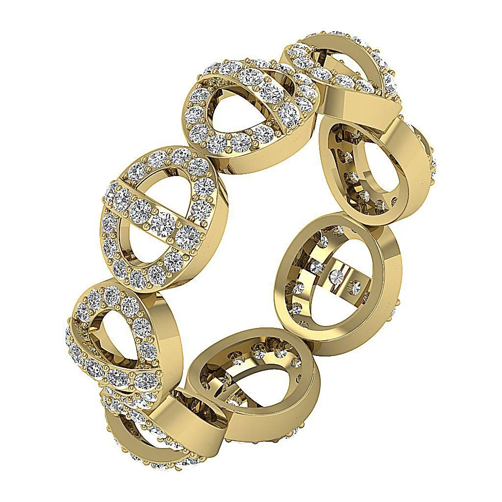 The Baylor Excellent Designe Natural Diamond White Gold Eternity Anniversary Ring - Image 2