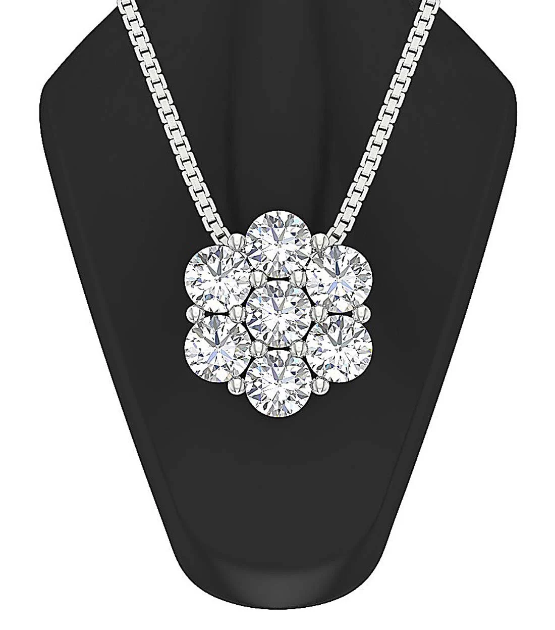 The Beau 7 Stone Fashion Pendant Necklace 14k Yellow Gold Natural Diamond Appraisal - Image 6