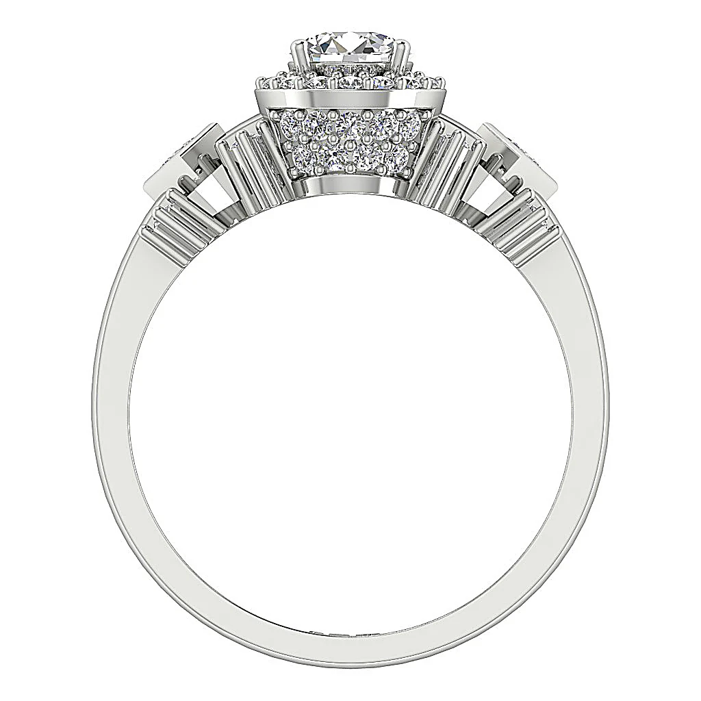 The Ben Beautiful Princess & Round Cut Diamond Solitaire Engagement Ring 14k Rose Gold - Image 5