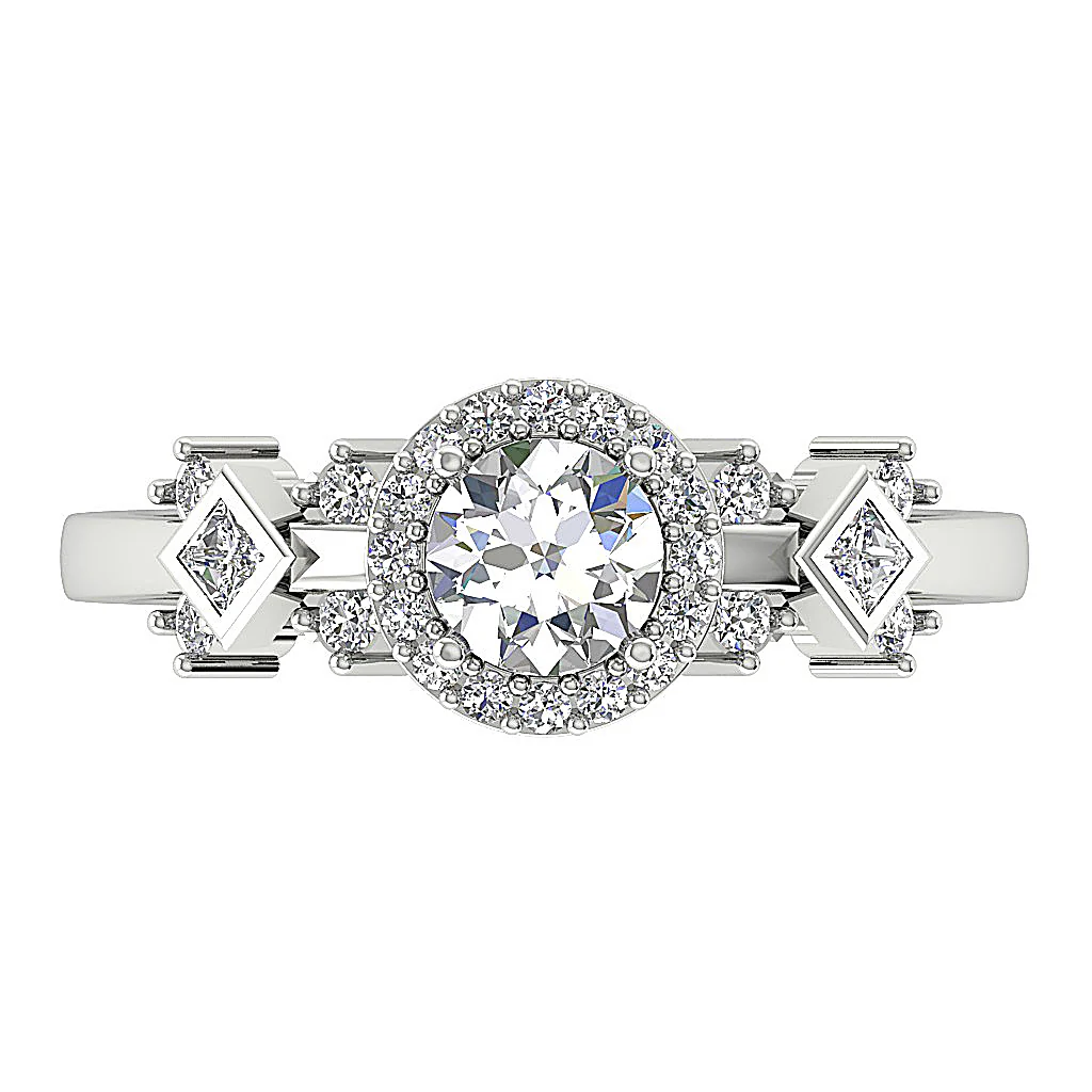 The Ben Beautiful Princess & Round Cut Diamond Solitaire Engagement Ring 14k Rose Gold - Image 6