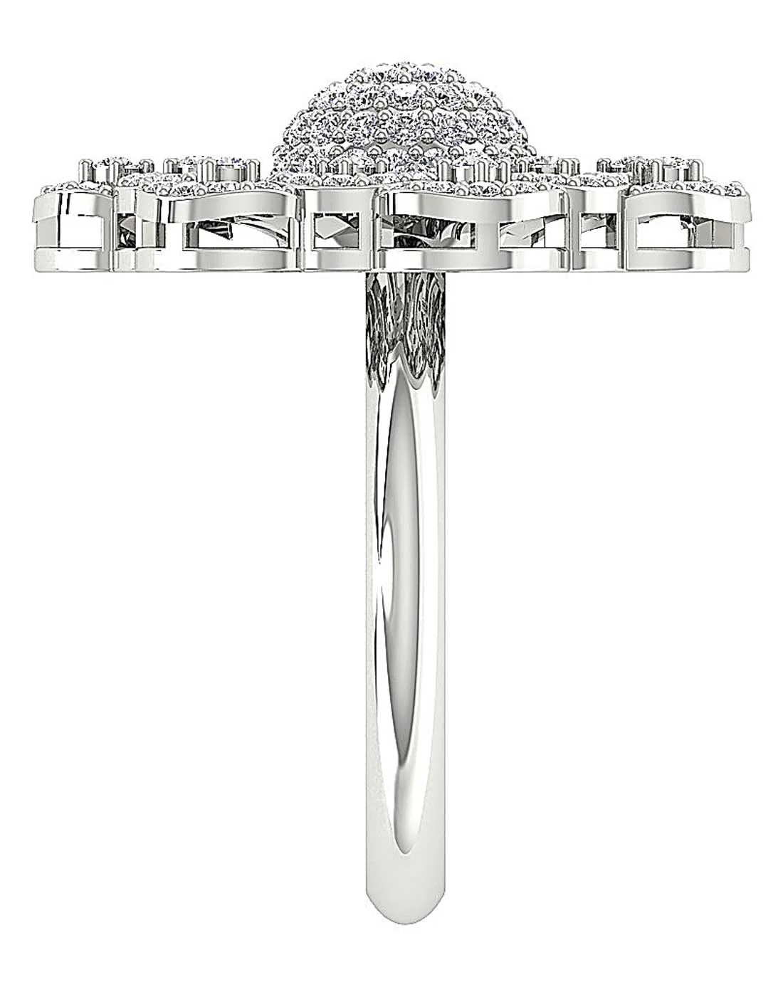 The Benson Classsic Right hand Natural Diamond Wedding Ring Band 14K Rose Gold 22.70 mm - Image 3