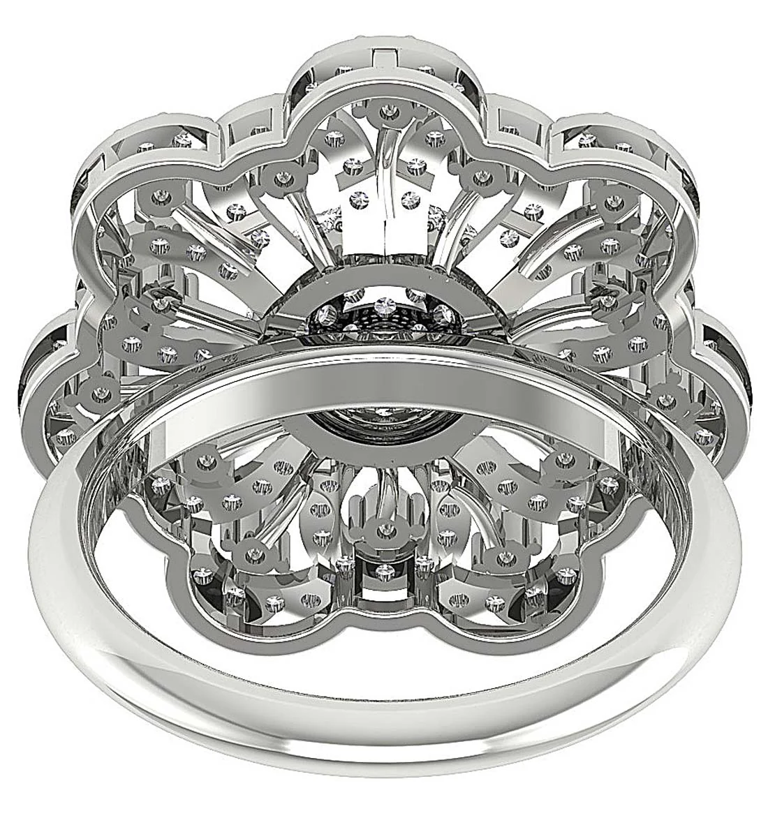 The Benson Classsic Right hand Natural Diamond Wedding Ring Band 14K Rose Gold 22.70 mm - Image 4