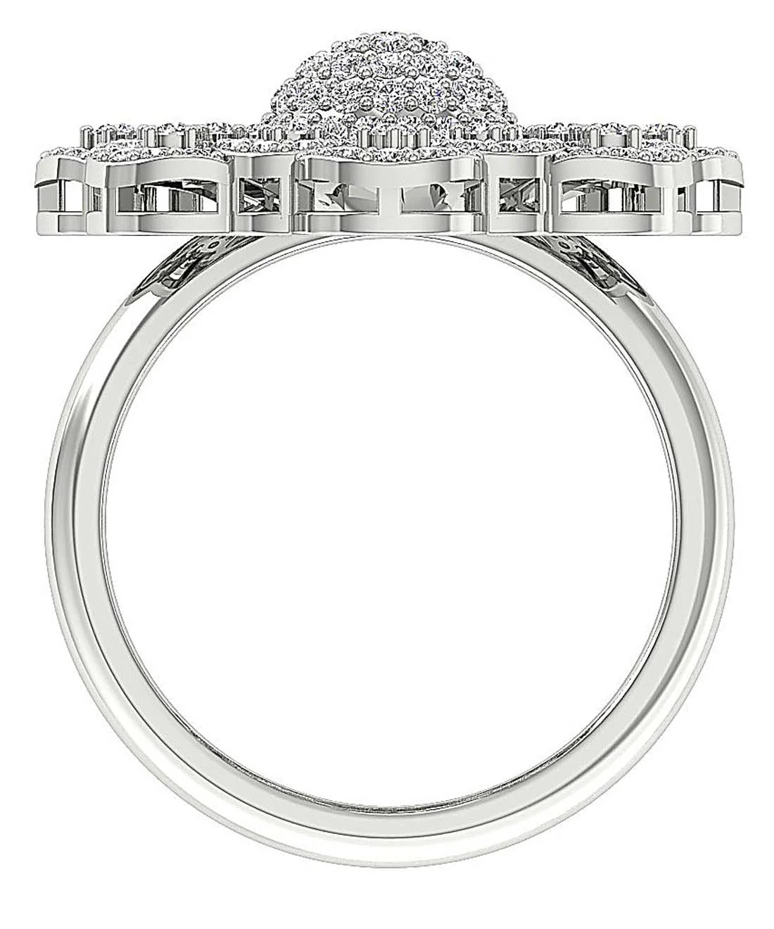 The Benson Classsic Right hand Natural Diamond Wedding Ring Band 14K Rose Gold 22.70 mm - Image 6