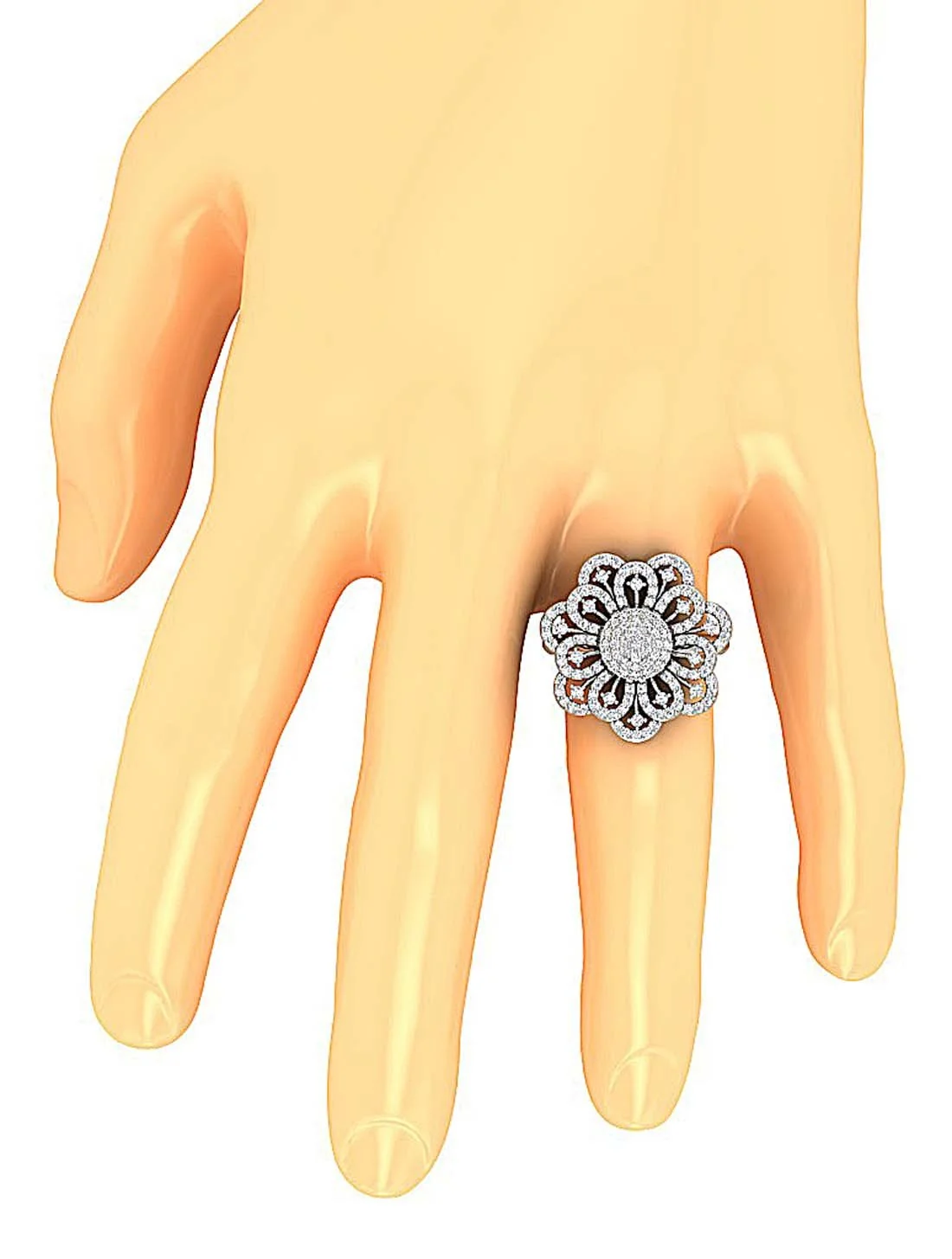 The Benson Classsic Right hand Natural Diamond Wedding Ring Band 14K Rose Gold 22.70 mm - Image 8