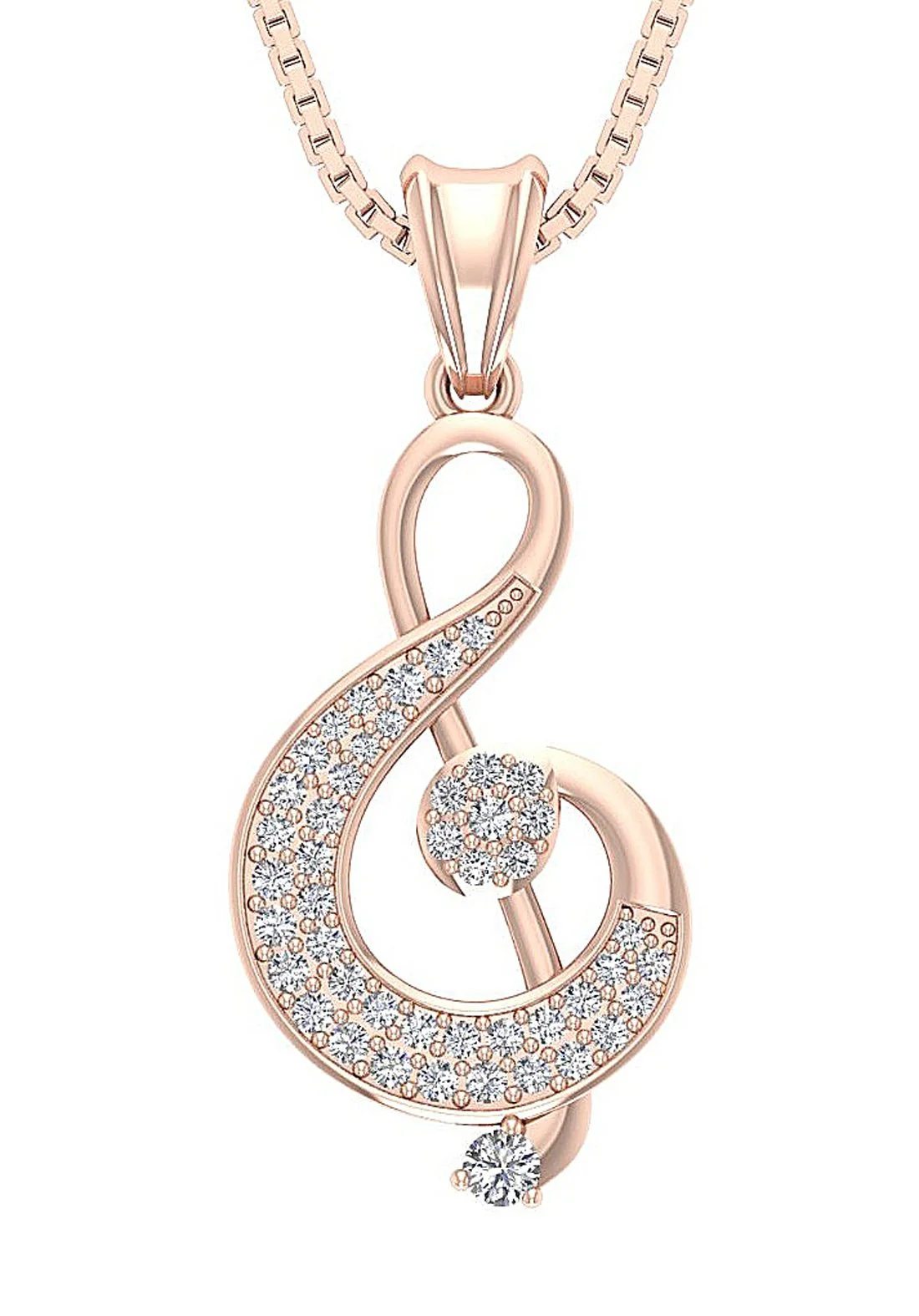 The Bentley 14K Yellow Gold Elegant Diamond Fashion Pendant Necklace With Chain - Image 3