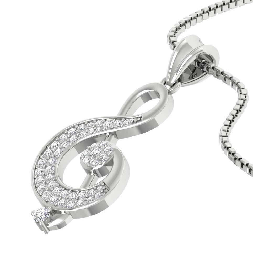 The Bentley 14K Yellow Gold Elegant Diamond Fashion Pendant Necklace With Chain - Image 5