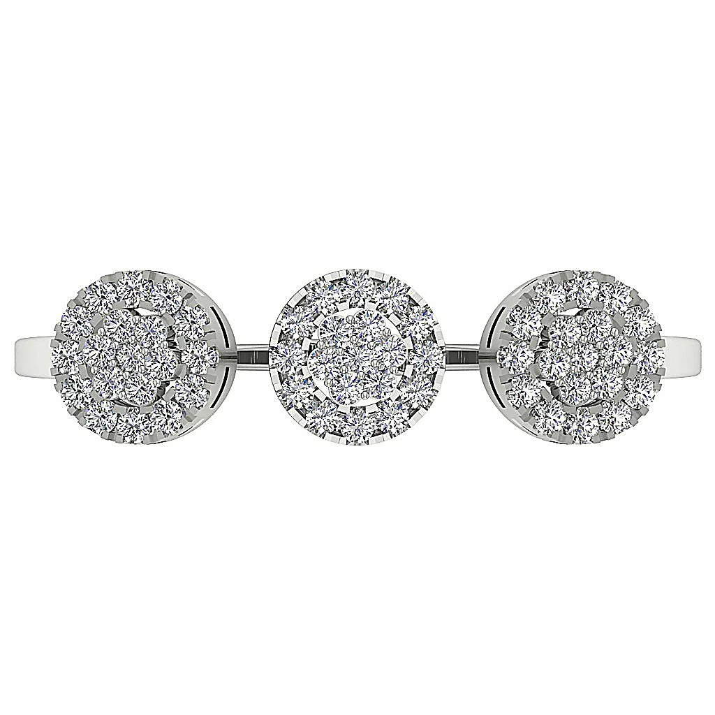 The Blake Open Halo Wedding Anniversary Ring Natural Diamond 14K Yellow Gold - Image 6