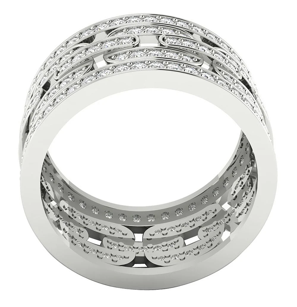The Bowen 14K Rose Gold Prong Set Round Brilliant Diamond Eternity Ring For Her - Image 5