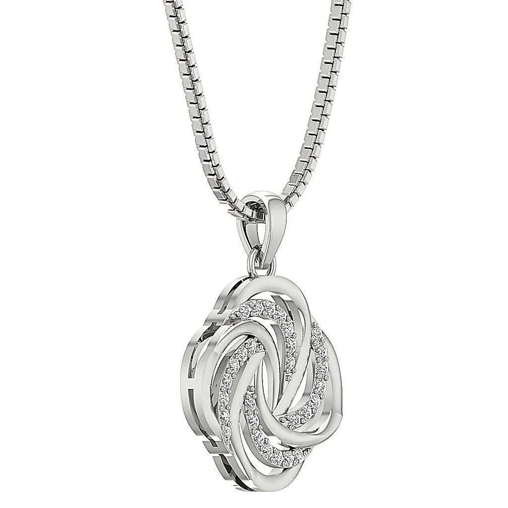 The Brady 14K Solid Gold Round Diamond Prong Set Fashion Pendant Prong Set - Image 4