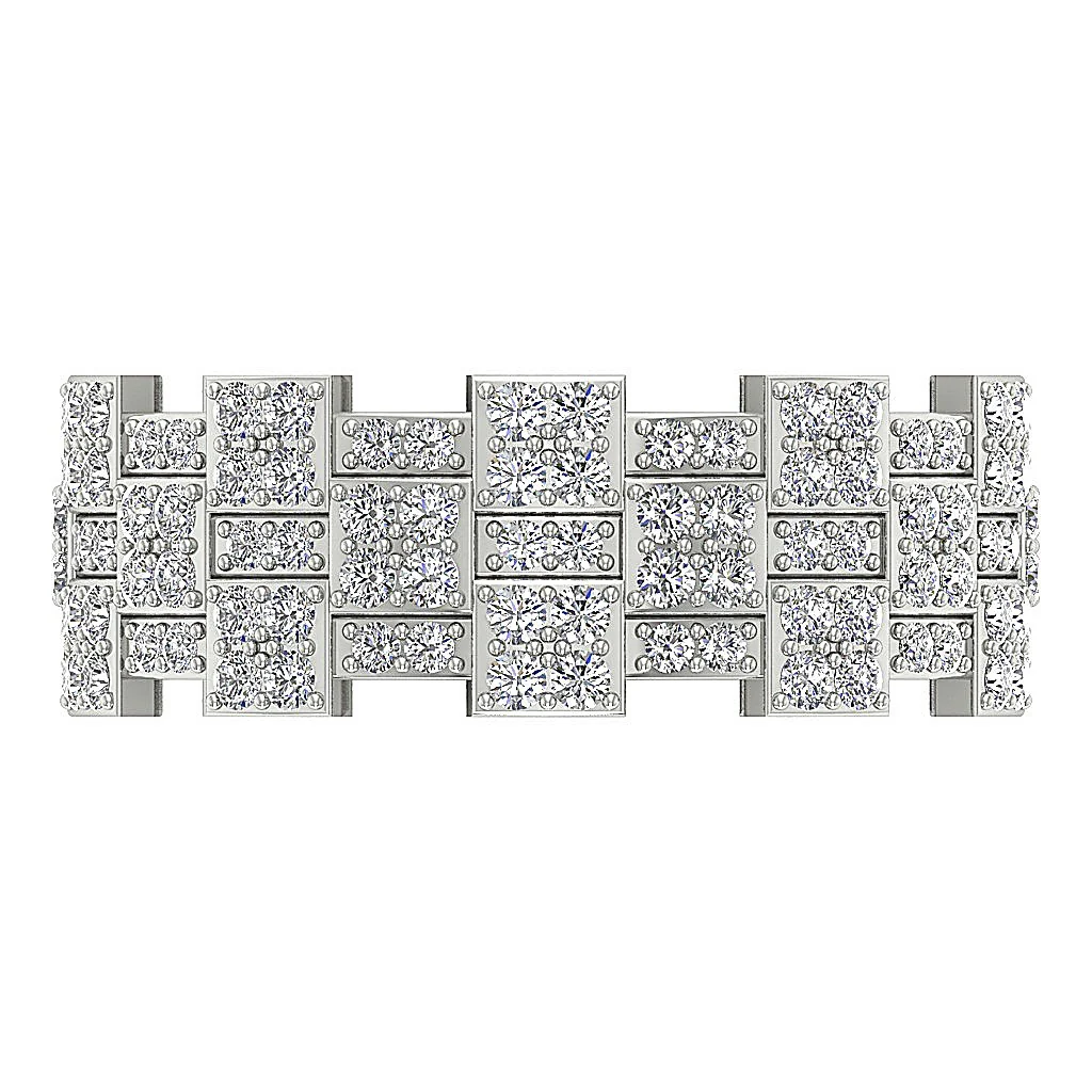 The Brady Infinite Three Eternity Wedding Ring Natural Diamond 14K Solid Gold 7.40 mm - Image 10