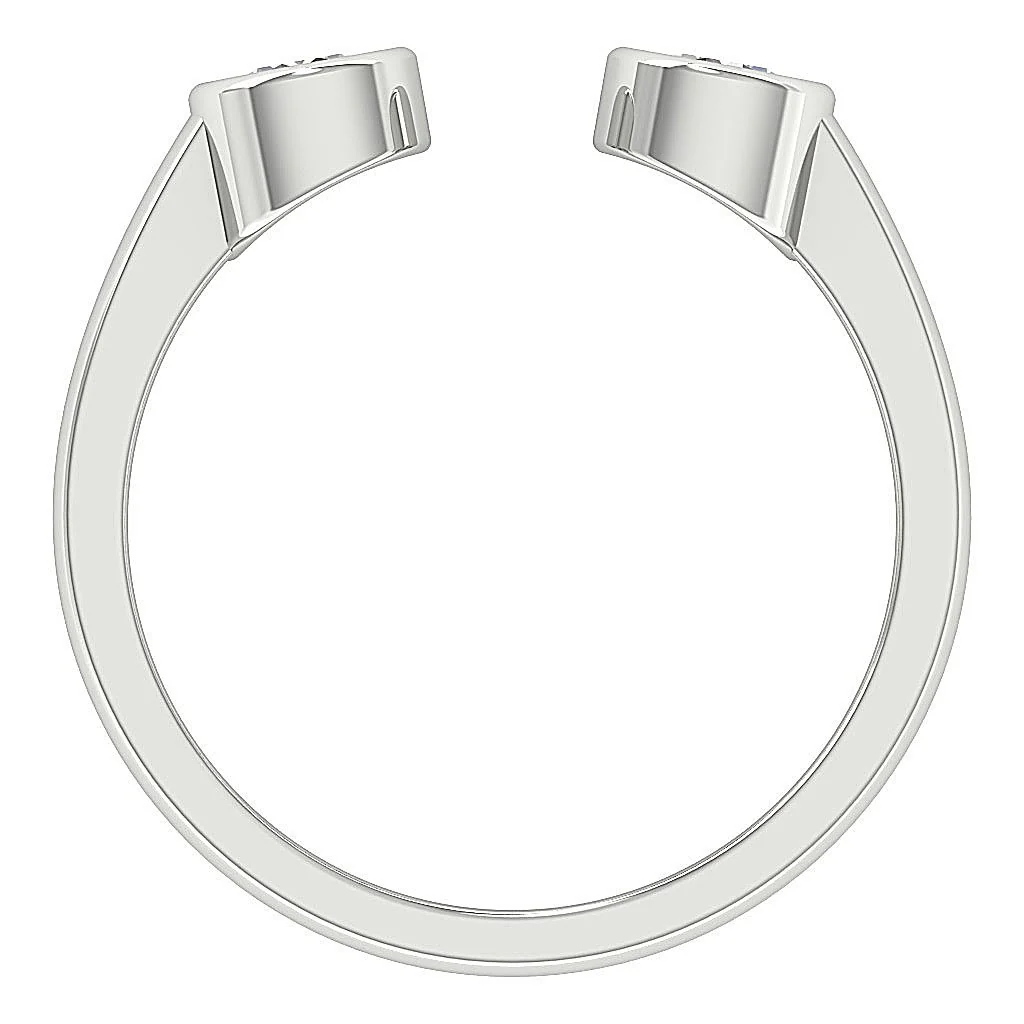The Brandon Open Bezel Set Round Diamond 14K Solid Gold Anniversary Wedding Ring - Image 4