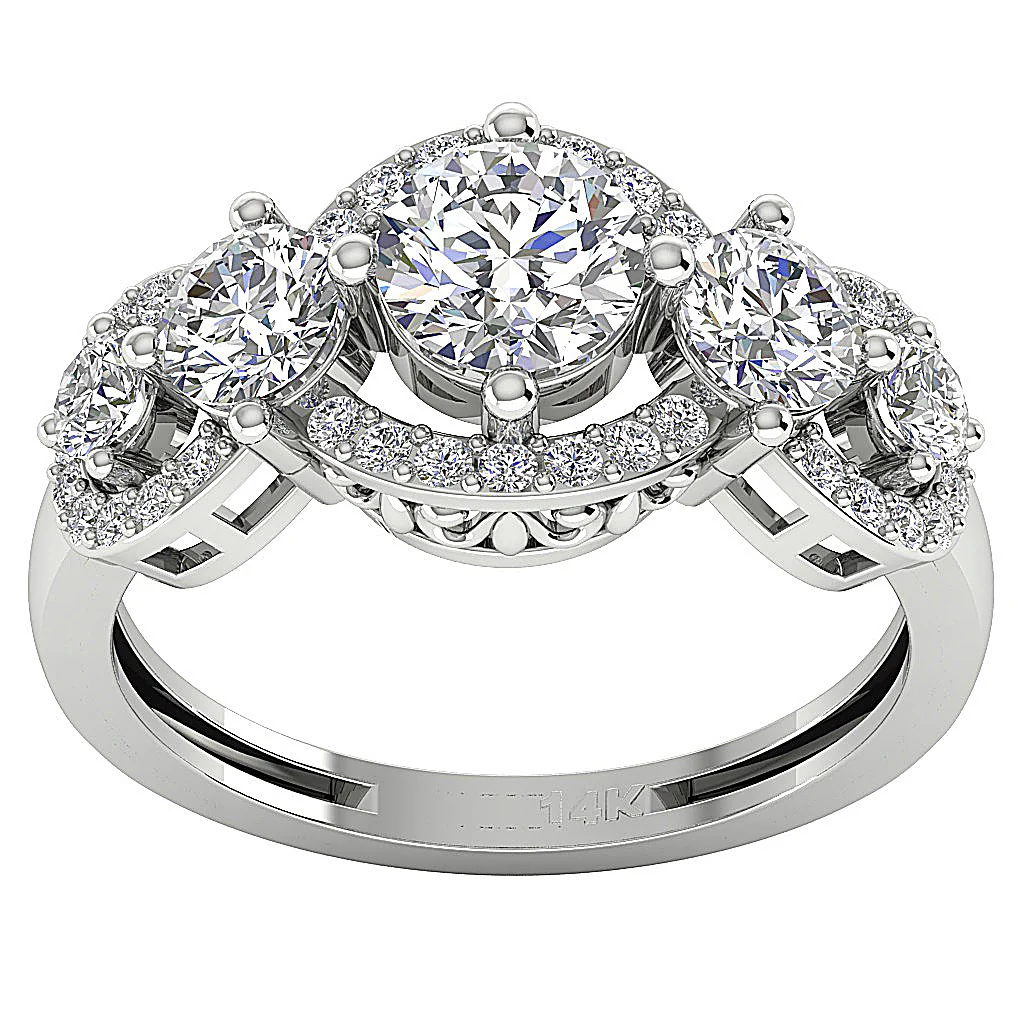 The Braylon Gorgeous Designer Genuine Diamond 14k Gold Solitaire Engagement Ring - Image 4