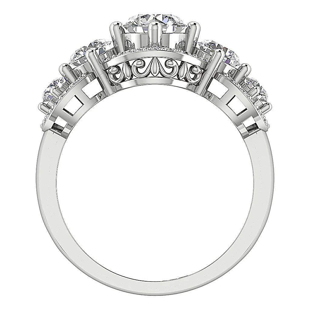 The Braylon Gorgeous Designer Genuine Diamond 14k Gold Solitaire Engagement Ring - Image 5