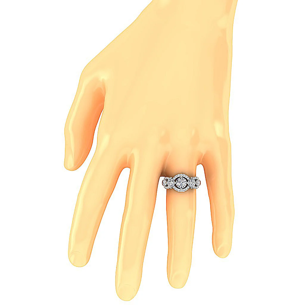 The Braylon Gorgeous Designer Genuine Diamond 14k Gold Solitaire Engagement Ring - Image 7