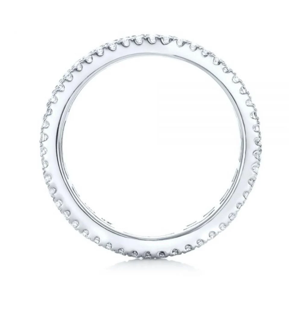 The Brian Baguette And Round Diamond White Gold Eternity Anniversary Ring - Image 2