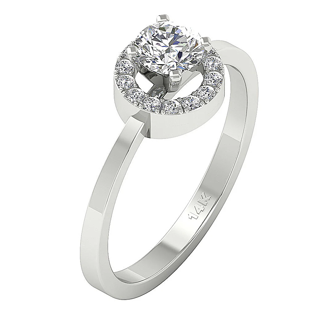 The Briana Simply Stunning Round Diamond 14k Solid Yellow Gold Solitaire Anniversary Ring - Image 2
