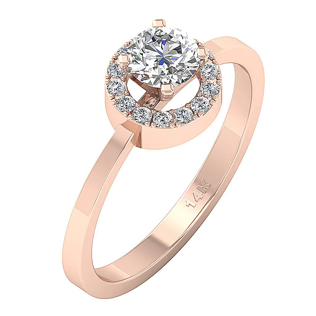 The Briana Simply Stunning Round Diamond 14k Solid Yellow Gold Solitaire Anniversary Ring - Image 3