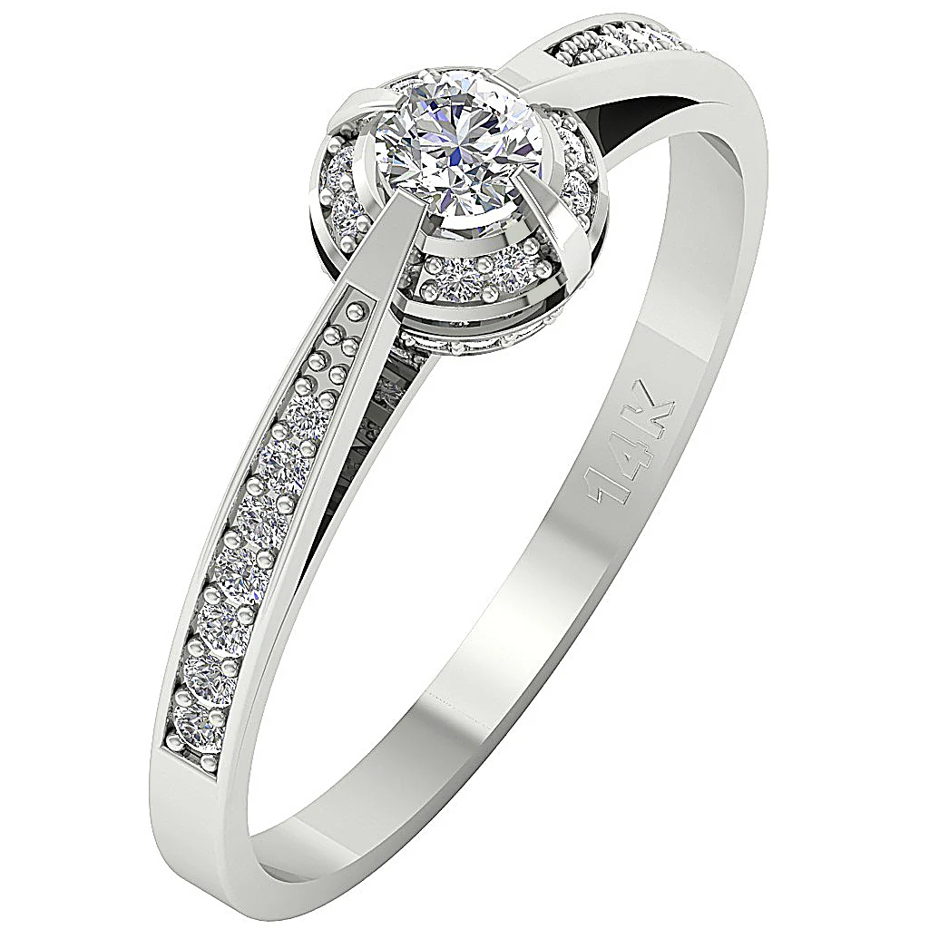 The Briar Gorgeous Natural Diamond 14k Yellow Gold Solitaire Engagement Ring For Her - Image 2