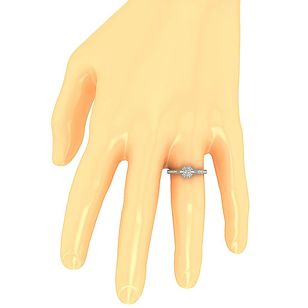 The Briar Gorgeous Natural Diamond 14k Yellow Gold Solitaire Engagement Ring For Her - Image 7