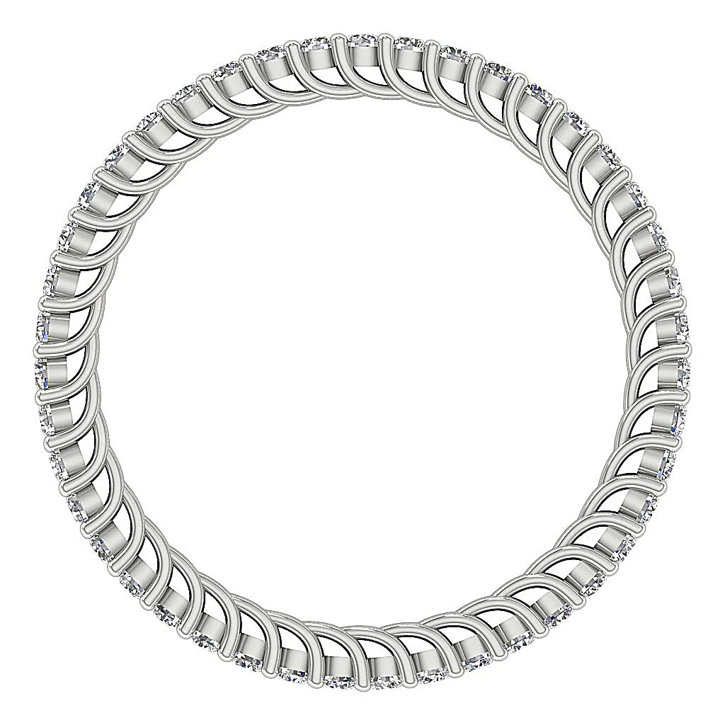 The Briggs Prong Set 0.75Ct Natural Diamond 14K Rose Gold Eternity Wedding Ring 1.90 mm - Image 6
