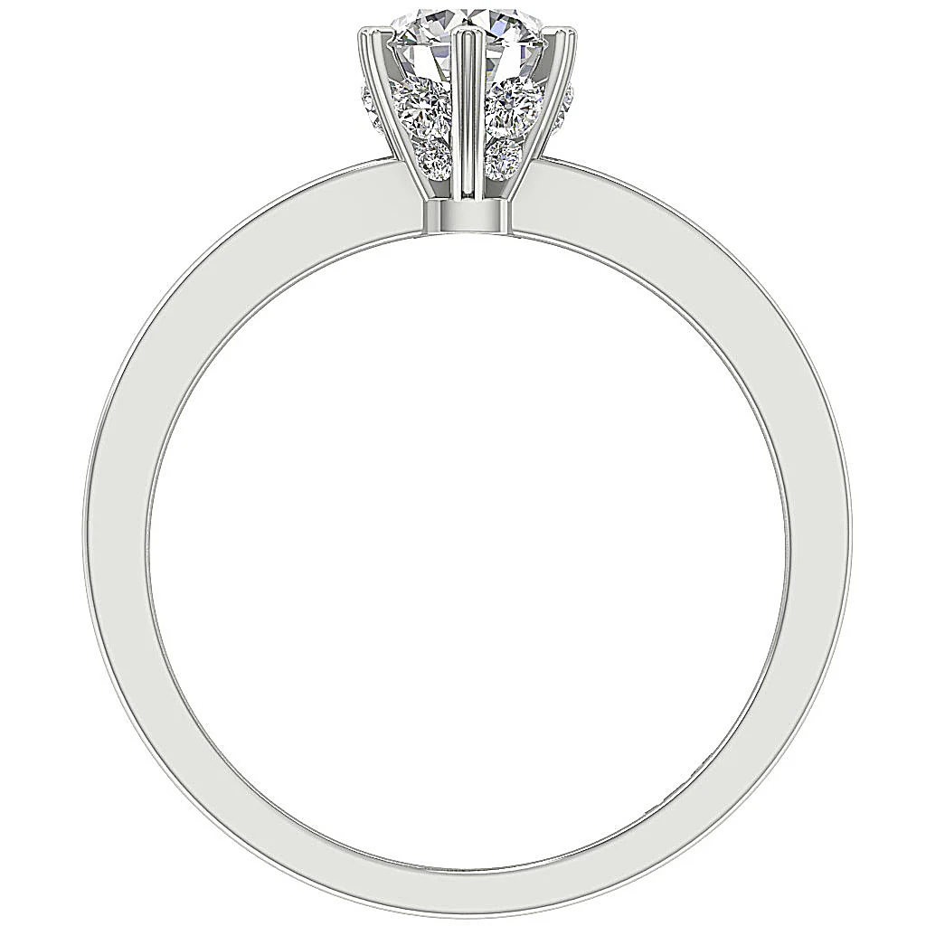 Fancy Solitaire Engagement Ring For Women I1/SI1 1.10Ct Round Natural Diamond 14k Solid Gold - Image 5