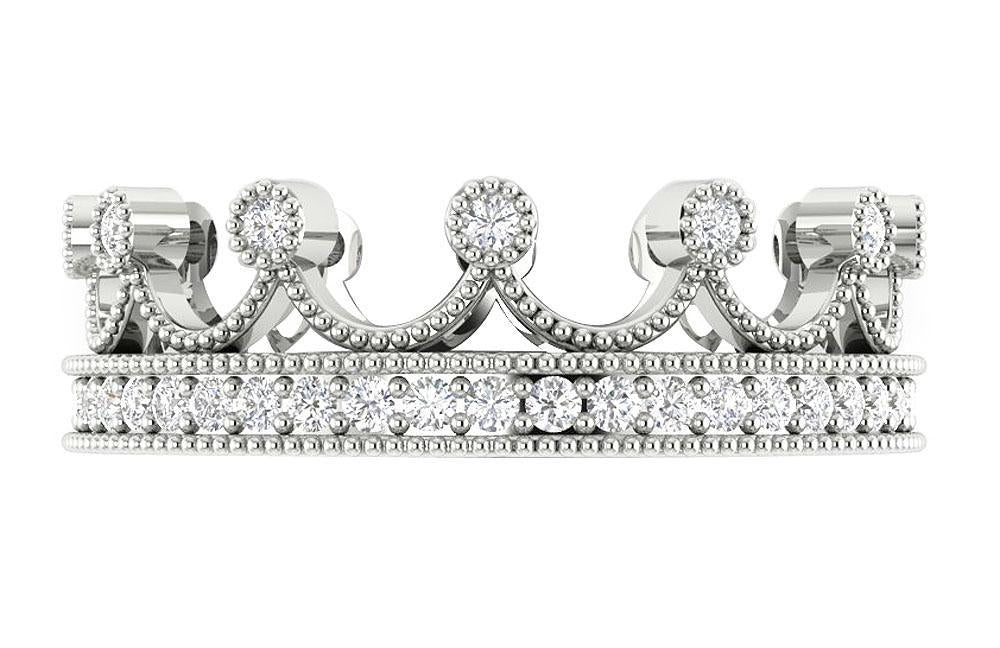The Bryan Beautiful Crown Eternity Engagement Ring Round Brilliant Cut Diamond - Image 6
