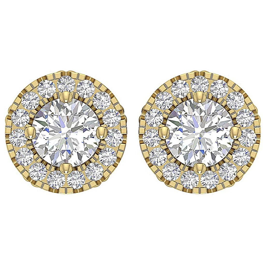 The Bryce Gorgeous Removable Jacket Solitaire Stud Natural Diamond Earring Gold - Image 2